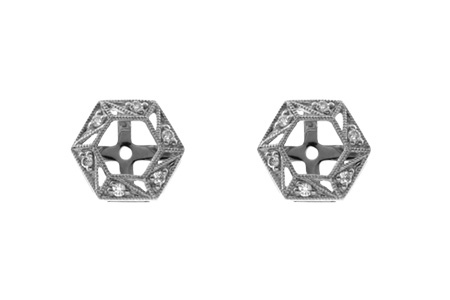 B027-90197: EARRING JACKETS .08 TW (FOR 0.50-1.00 CT TW STUDS)